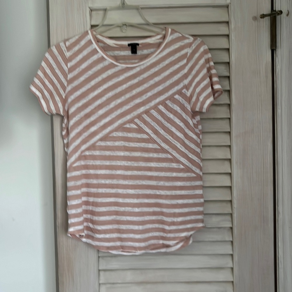 JCrew size XS linen striped tee